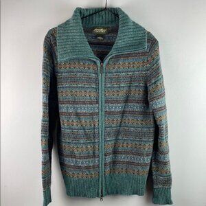 Eddie Bauer Lambs Wool Cardigan Size XL